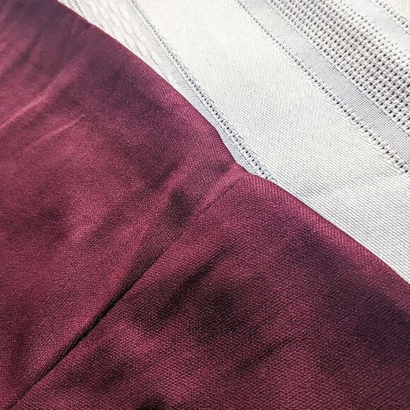 Burgundy Semi-Sheer Illusion Corset Bodice Formal Pageant Gown w/ Train Size 14 - Picture 3 of 9